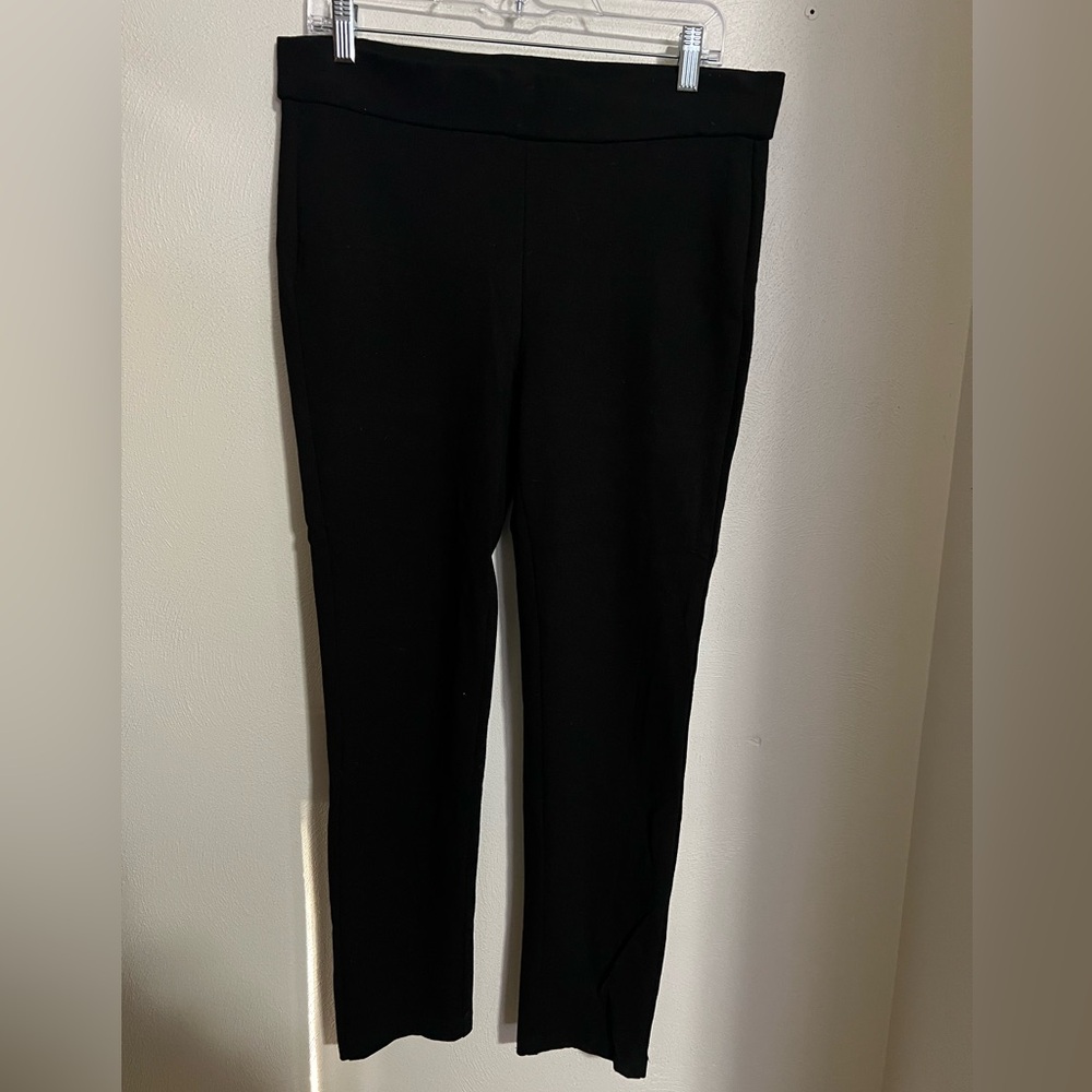 NYDJ NOT YOUR DAUGHTERS JEANS Pull On Dress Pants Straight Leg Black Wms‎ Sz 10